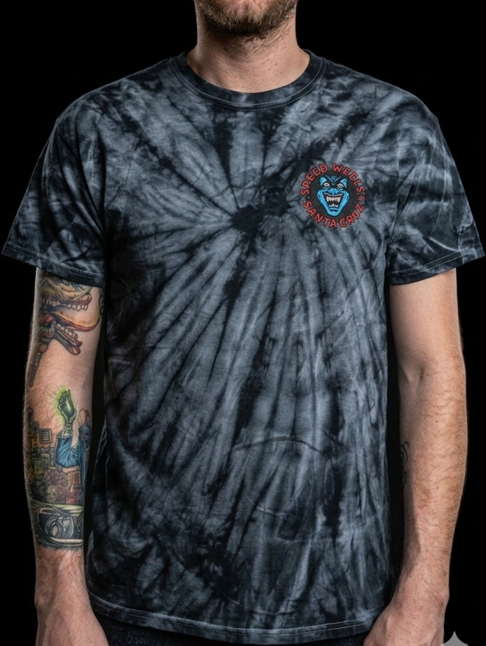 Santa Cruz Speed Wheels Screaming Hand Tie Dye T-Shirt - XL